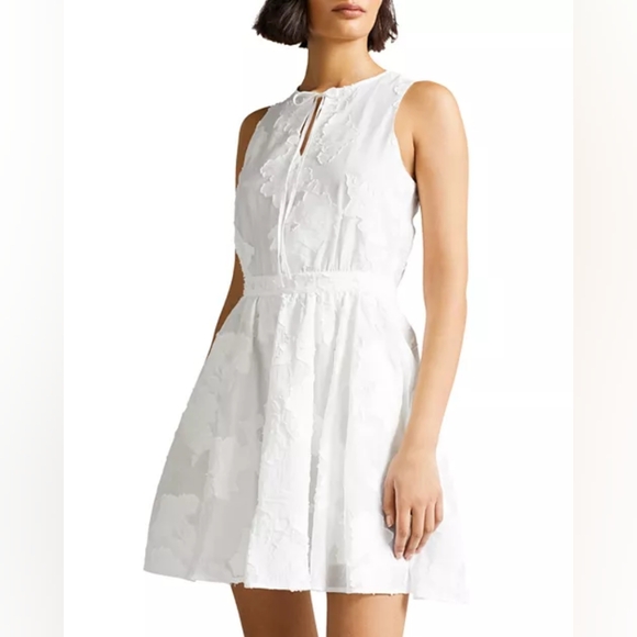 Ted Baker Maylee Flower Appliqué Dress size large - Picture 4 of 10